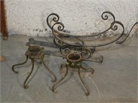 Pair of Iron Wall Brackets & Christmas Tree Stands