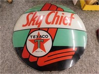 Vintage Texaco Sky Chief gas globe glass lens: