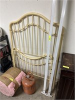 VINTAGE IRON BED W RAILS