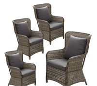New BHG Victoria Outdoor Dining Wicker Chairs Set