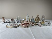 Antique figures and knick knacks
