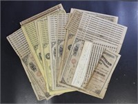 US Stamps Liquor & Tobacco Tax Stamps 1880s-1890s,