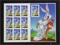 US Stamps #3138 Mint NH Imperf Bugs Bunny Souvenir