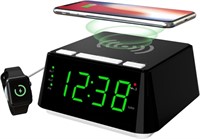 iTOMA Alarm Clock with Wireless Charging and Big