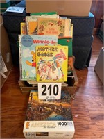 Assorted Books in Wood Crate(Den)