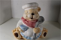 Vintage Bear Cookie Jar 10 x 10 1/2
