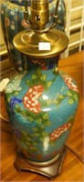 19th CENTURY JAPANESE CLOISONNE JAR NOW A LAMP