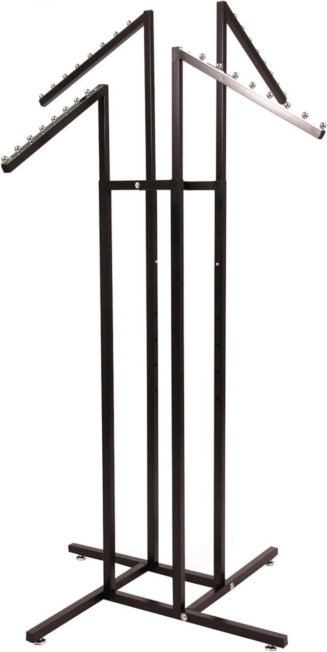 SSWBasics Black 4 Way Adjustable Clothing Rack