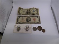Old Money Bills & Coins