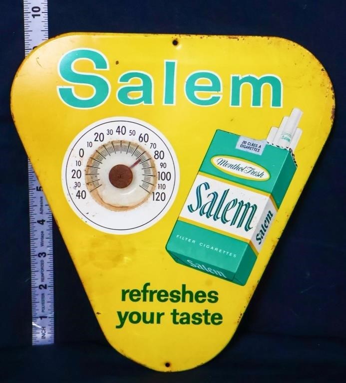 Vintage 9.25x8.75 Salem triangle thermometer