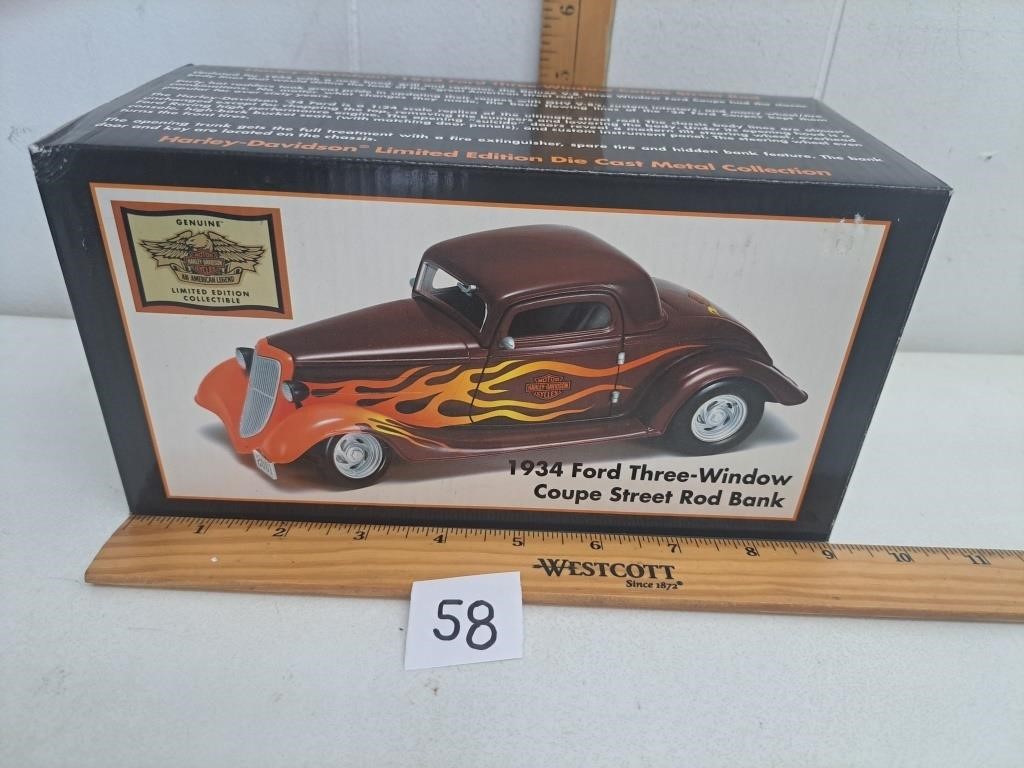 Harley Davidson 1934 Ford Bank NIB