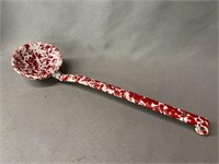 Red Agateware Ladle