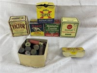 Assortment of Antique Shotgun Shells & Boxes