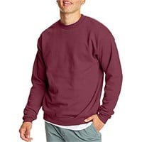 Hanes Men's EcoSmart Sweatshirt, maroon, 3XL