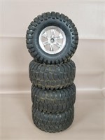 Rock Crawler Tires & Rims for RC Cars, set of 4