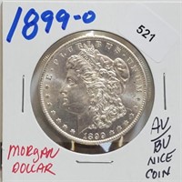 1899-O 90% Silver AU/BU Morgan $1 Dollar