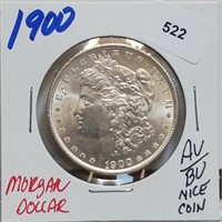 1900 90% Silver AU/BU Morgan $1 Dollar