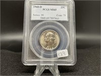 1960-D Washington Silver Quarter (PCGS MS65)