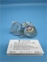 Fenton Opalescent Glass Kitten - Signed & Numbered