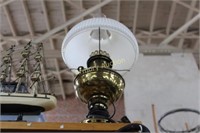 LAMP WITH GLASS SHADE