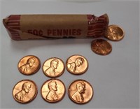 Roll 1960 Uncirculated Pennies No Mint Mark