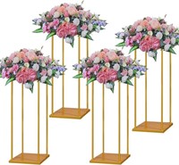 YALLOVE 4 Pcs 23.6 Inch Gold Flower Stands