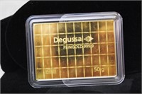 Degussa 50 one gram Feingold bars - 50g TOTAL