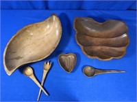 WOODEN-WARE - SALAD BOWLS, ETC