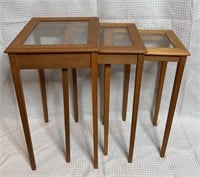 VTG Nesting Side Tables with Glass Tops