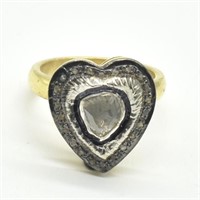 Silver Rose Cut Diamond(0.95ct) Ring