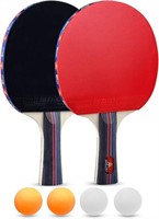 NEW Ping Pong Paddle Set 2 Paddles 4 Balls