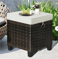 Collbran Wicker Outdoor Ottoman- 158