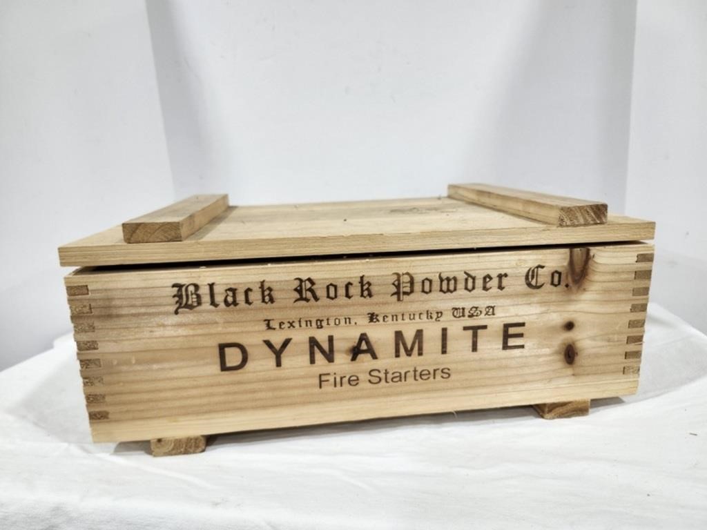 Black Rock Powder Dynamite Wood Box