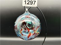 4" Art Glass fairy or witch's ball