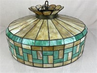 Antique Leaded Glass Hanging Fixture
