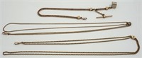 Chain lot (3) Gold-filled pocket watch chains