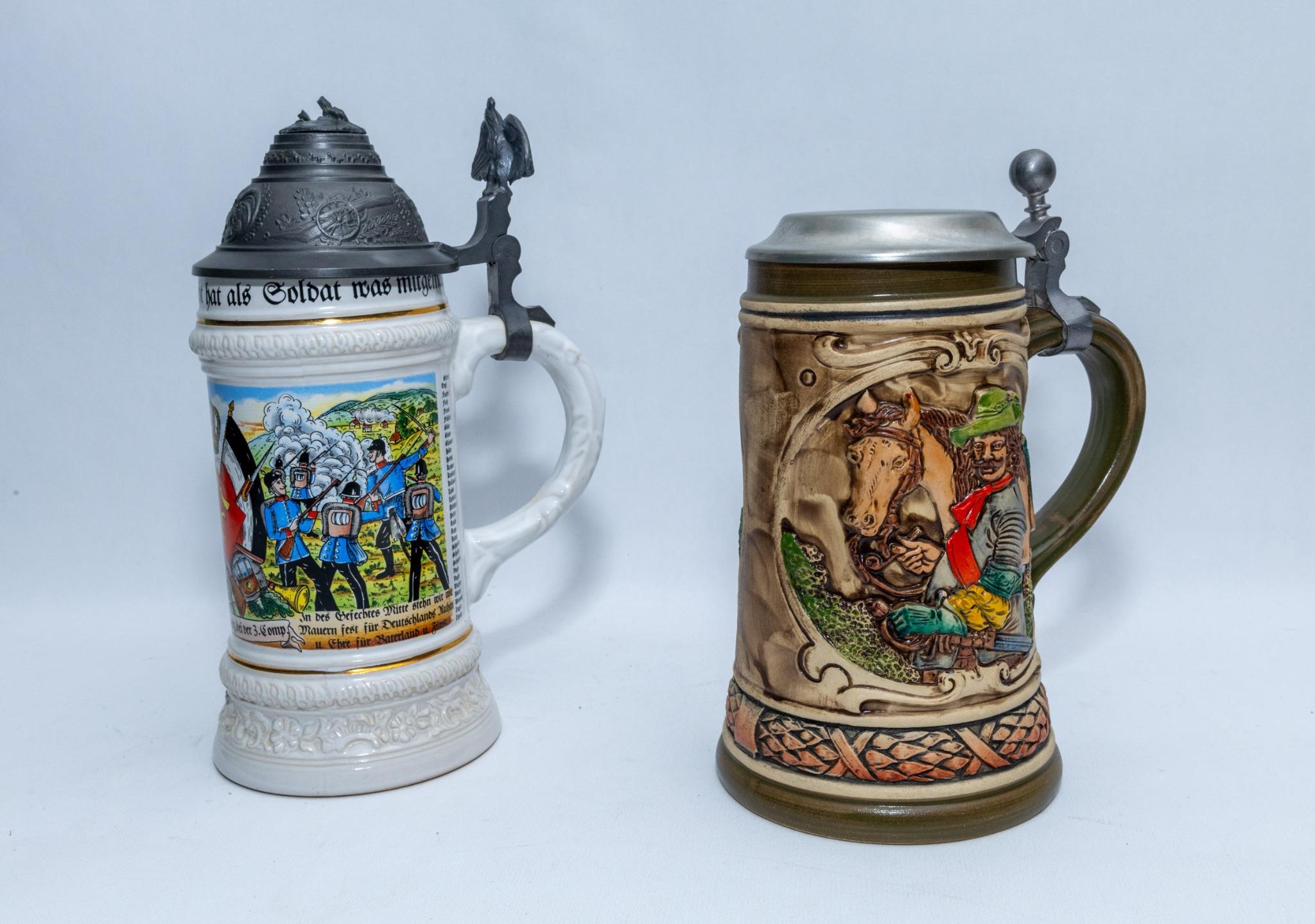 Two vintage W. German Gerzit beer steins