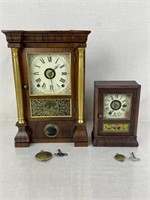 Seth Thomas Column Shelf Clock and Cottage Clock