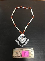 Vintage Native American Thunderbird Bead Necklace