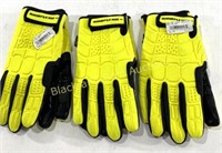 (3) New Turbinator High Visibility Gloves