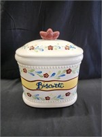 Handmade Biscotti Lidded Container