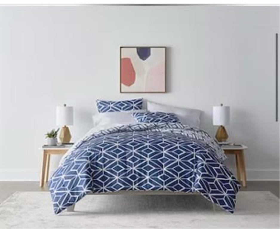 Home Exp Ayden Geo Reversible Bedding Set Twin XL