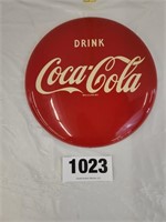 Coca-Cola Button Style Enameled Sign