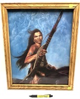 Framed poster, Native American, 22" x 18"