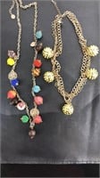 Lot of 2 statement necklaces