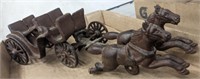 CAST IRON HORSE AND BUGGY