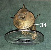 JUSTRITE miner's carbide lamp with three patent da