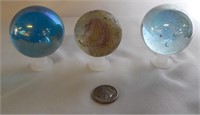 (3) Vintage Translucent Shooter Marbles