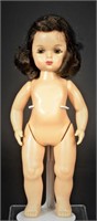 10" vintage brunette Tiny Terri Lee doll, nude