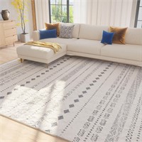 Area Rug 9x12 Washable Boho Living Room Rug